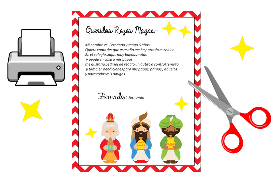 Carta a los Reyes Magos para descargar gratis