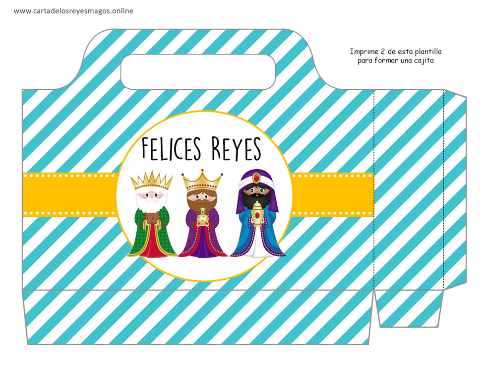 Caja imprimible de los Reyes Magos