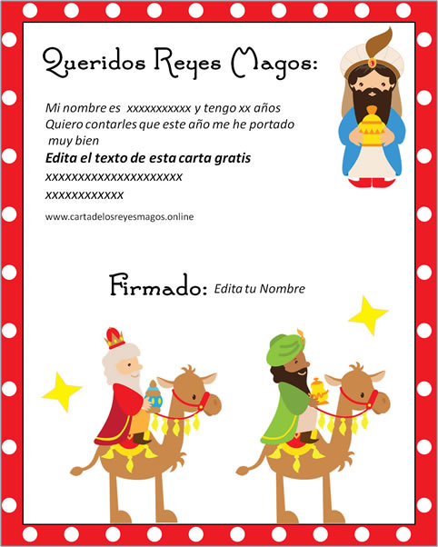 Carta a los Reyes Magos