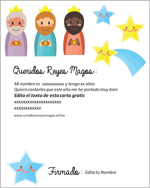 Carta a los Reyes Magos