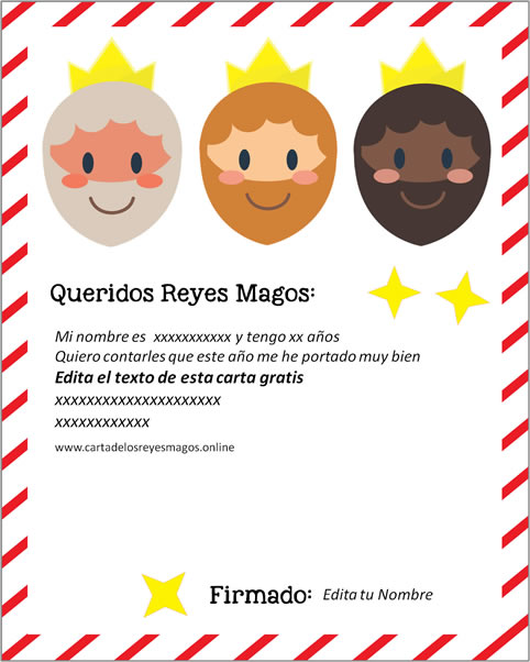 Carta a los Reyes Magos