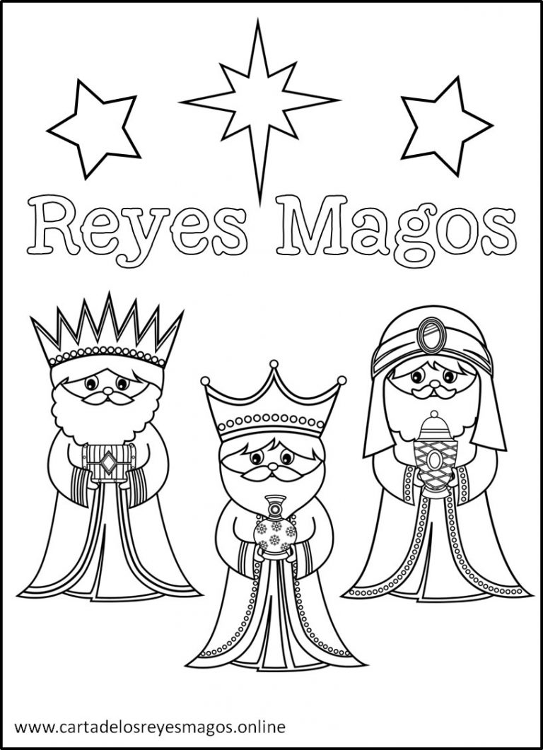 Las Mejores imágenes de los Reyes Magos para colorear gratis