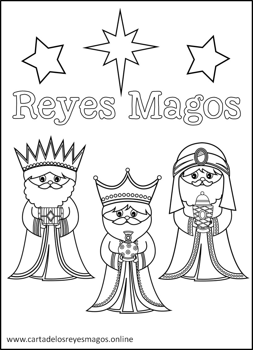 Reyes Magos para Colorear