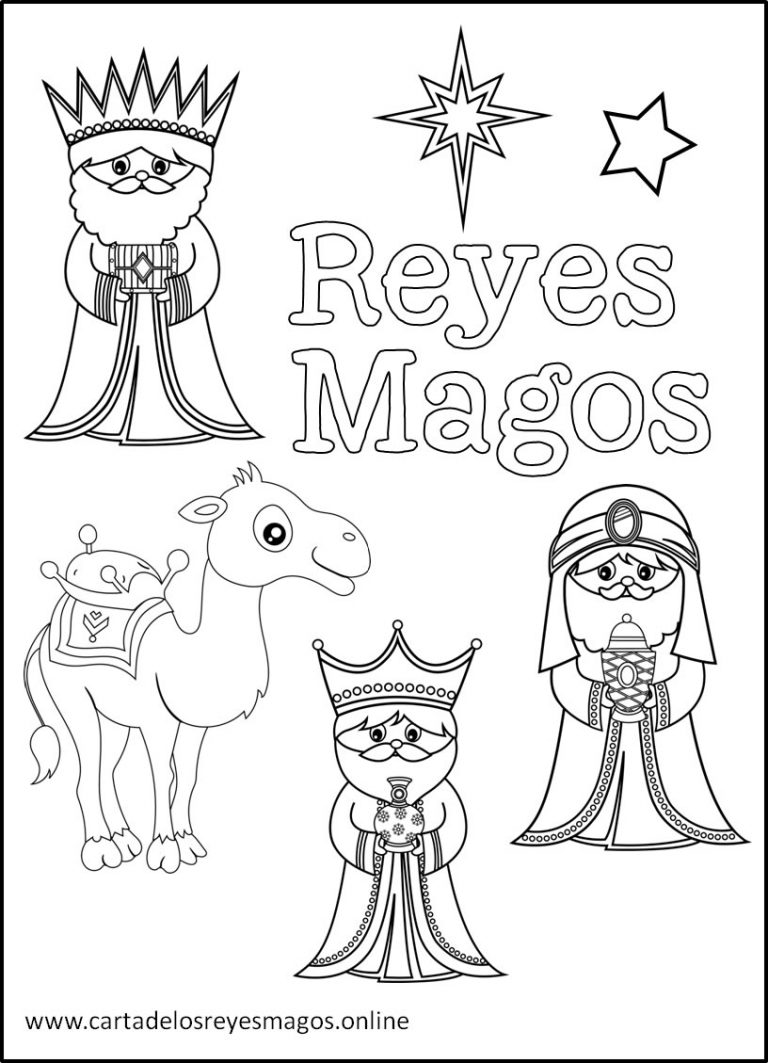 Reyes Magos para colorear