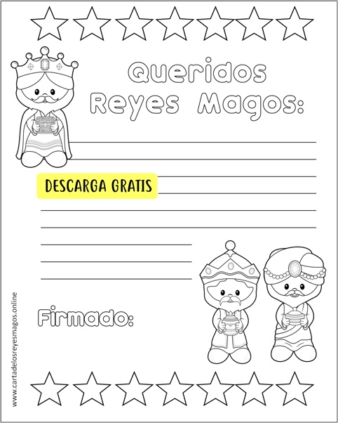 los reyes magos para colorear