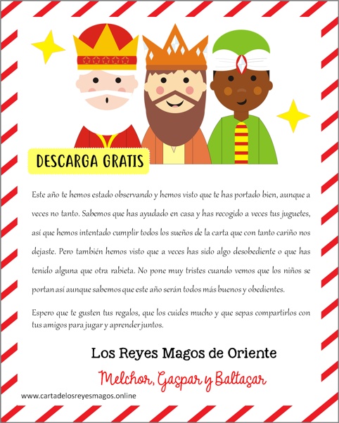 Carta de los tres Reyes magos