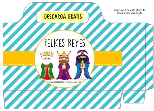 Cajas de Reyes Magos para imprimir