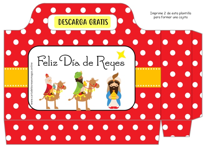 Cajas Reyes Magos para imprimir y armar