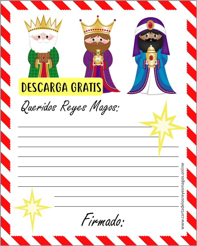 Plantillas de Reyes Magos para rellenar gratis