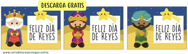 Etiquetas de regalo Reyes Magos