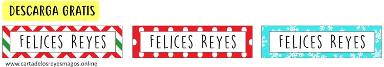 Etiquetas de los Reyes Magos para niños