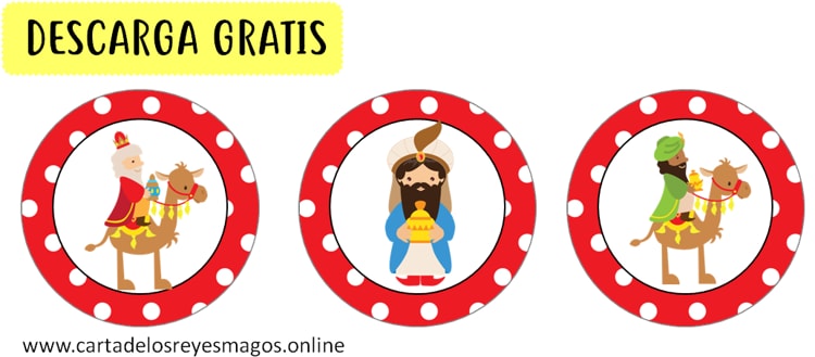 Plantilla de toppers Reyes Magos PDF