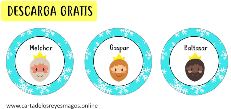 Toppers Reyes Magos para cupcakes navideños
